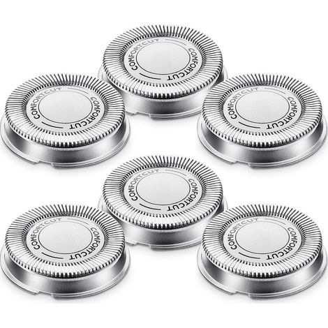 6 Pièces Tête de Rechange pour Rasoir Compatible avec Rasoir Électrique Philips Séries 1000, 2000, 3000 Cliquez et Style avec Lame Pointue, non d'Origine (1/5)