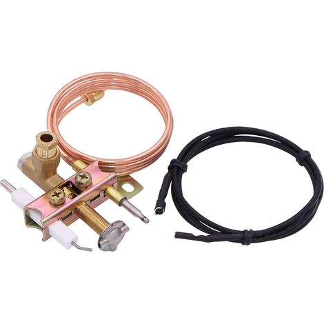 Veilleuse de Brûleur à Gaz Universelle avec Fil de Piezo de 900 mm et Fil Thermocouple M9 x 1 (1/5)