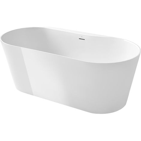 BAÑERA RAINA STONEX® 1600X800 BLANCO CON DESAGÜE CLICK-CLACK Y SIFÓN