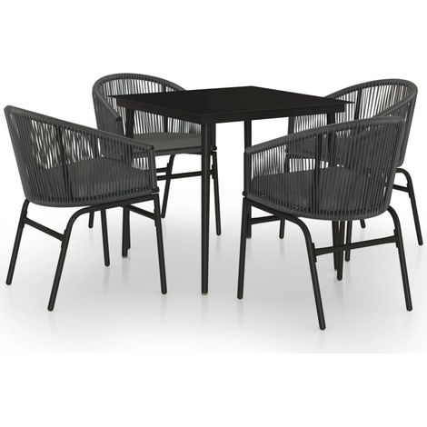 Ensemble Table et Chaise de Jardin Salon de jardin 5 pcs Anthracite 22121 (1/5)