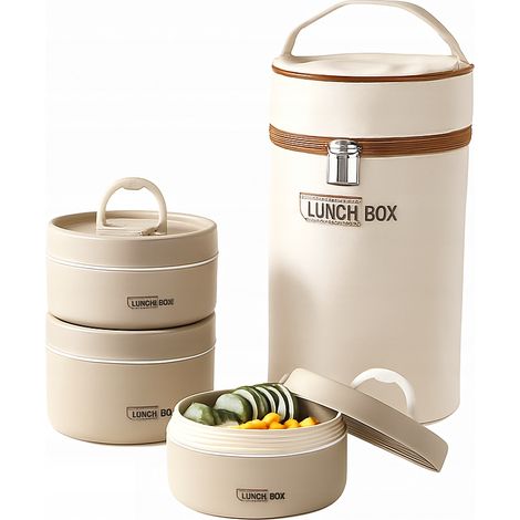 Thermos pour aliments, récipient isotherme pour soupe, 1,4 L, lot de 3, sac en acier (1/5)