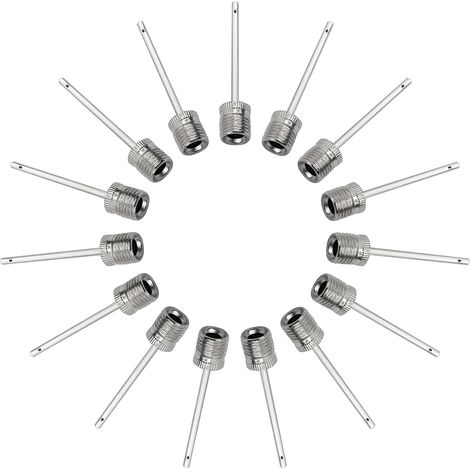 Aiguille De Gonflage - Acier Inoxydable - Compatible Avec Pompe À Main Et Pompe À Pied - Pour Ballon De Basketball Volleyball Football - 15 Pièces