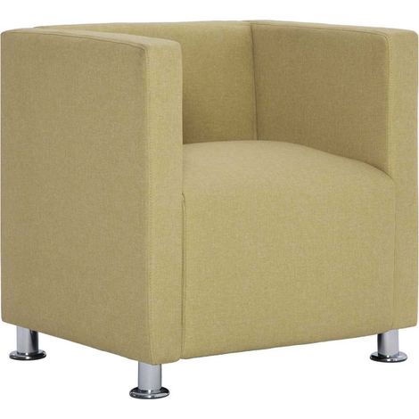 Maison Exclusive - Fauteuil cube Vert Tissu