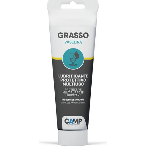 Camp GRASSO VASELINA, Grasso di vaselina tecnica, Purissimo, Incolore e inodore, Lubrifica e protegge, 150 ml (1/4)