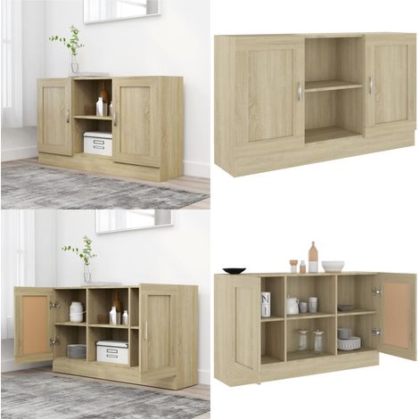 Sideboard Sonoma-Eiche 120x30,5x70 cm Holzwerkstoff - Schreibtisch - Wohnzimmermöbel - Sideboard - Regal - Eichefarben - Home & Living (1/5)