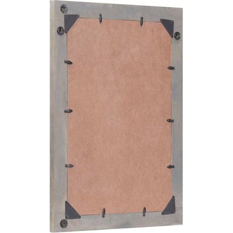 Miroir de Salle de Bain 70x50 cm, Miroir Rectangulaire Gris Anthracite avec Éclairage LED Intégré, Anti-Buée, Tactile, Design Moderne pour WC et Toilettes (1/5)