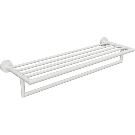 Sapho X-Round - Estante con toallero, longitud 6 cm, cromo XR421W (1/2)