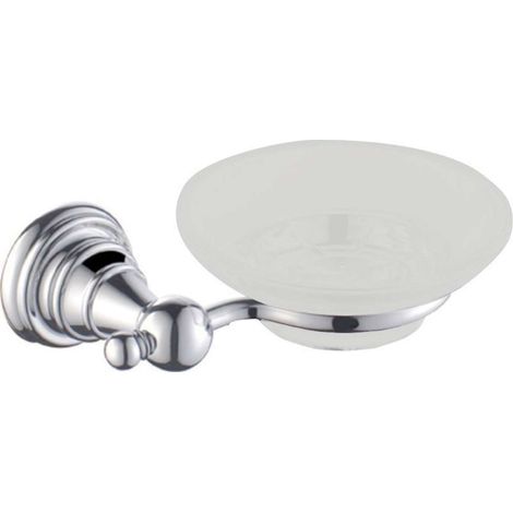 Sapho Diamond - Jabonera con soporte, cristal/cromo 1317-02 (1/2)