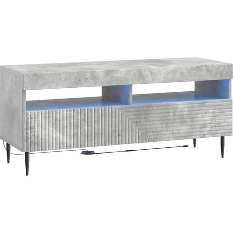 Mueble de TV LED Gris Hormigón Madera de ingeniería vidaXL (1/5)