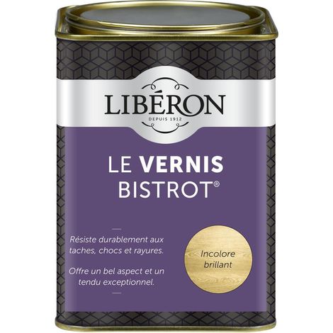 Vernis bistrot® pour meubles et objets LIBERON Incolore brillant 1L