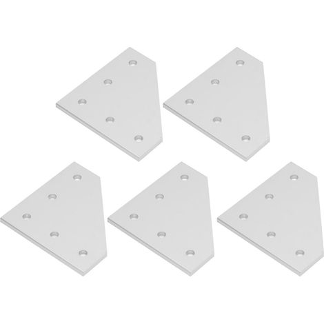 5 verstärkte Aluminium-5-Loch-Verbindungsplatten, Befestigungsverbinder für die Möbel- und Maschinenbauindustrie 4040L (1/5)