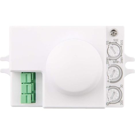 Détecteur de mouvement intérieur à 360° - Détecteur de mouvement encastré compatible LED, capteur de mouvement, technologie 3 fils (1/5)