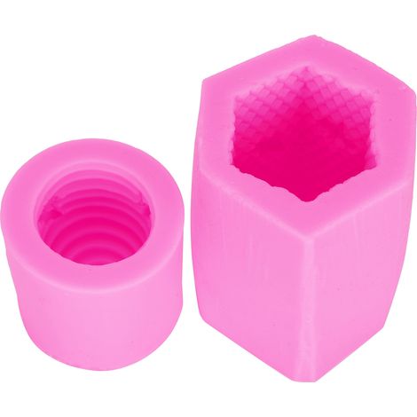 Moule à savon en silicone en forme de ruche pour bougies, gâteaux et chocolats (rose)