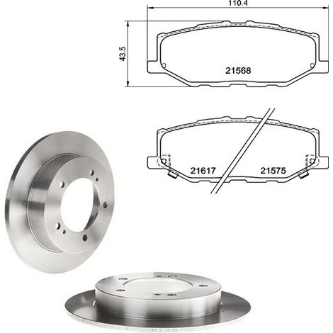 KIT FRENI ANTERIORI compatibile con SUZUKI JIMNY FUORISTRADA CHIUSO (A6G) - DISCHI + PASTIGLIE OEM: P 79 040 / 18198 /SOSTITUZIONE DIRETTA/BASSA POLVERE/SILENZIOSO (1/5)