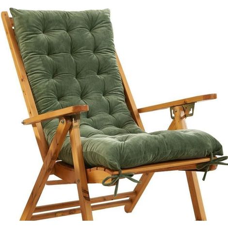 Coussin de Chaise Longue de Jardin, Vert Coussin de Transat, 48120cm Coussin de Bain de Soleil, Antidérapant et Relaxant (1/4)