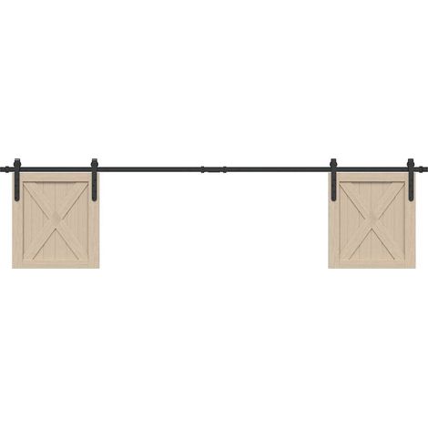 vidaXL Kit de porte d'armoire coulissante 213 cm acier au carbone