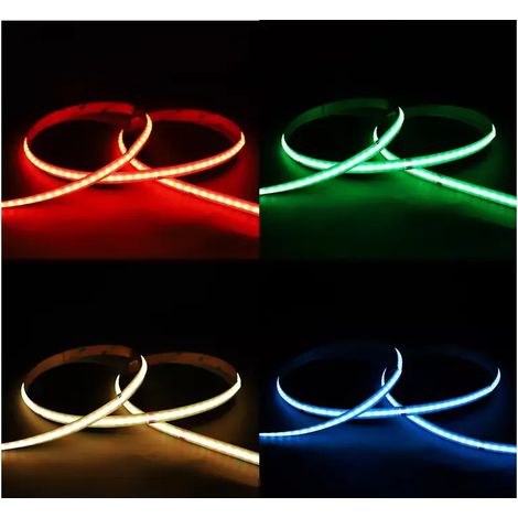 Kit tout-en-un Bandeau LED COB Dimmable RGB 5 m 420 LED/m 25w IP20 - 24V Miidex Lighting® (1/5)