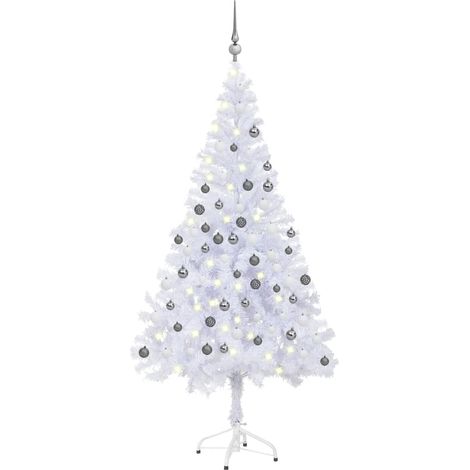 Sapin de Noël artificiel  Arbre de Noël lumineux avec LED et boules 180 cm 620 branches 28161 (1/5)