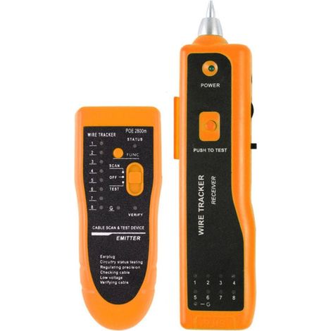 RJ11 RJ45 Cat5 Cat6 Traqueur de fil téléphonique Toner Tracer Ethernet Réseau LAN Testeur de câble Détecteur de ligne (1/4)
