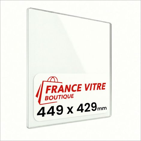 449 x 429 x 4 mm - Vitre de cheminée pour insert et poêle à bois - verre de rechange - France Vitre - jusqu'à 800°C - 429 x 449 x 4 mm (1/5)