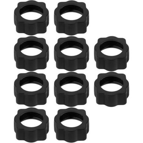 PA 10 Stück Schraubkugelkopfadapter für Autotelefonhalter, Klemmmutter für 17-mm-Kugelkopfadapter für DVR-Kamerazubehör, Pflaumenblütenform (1/4)