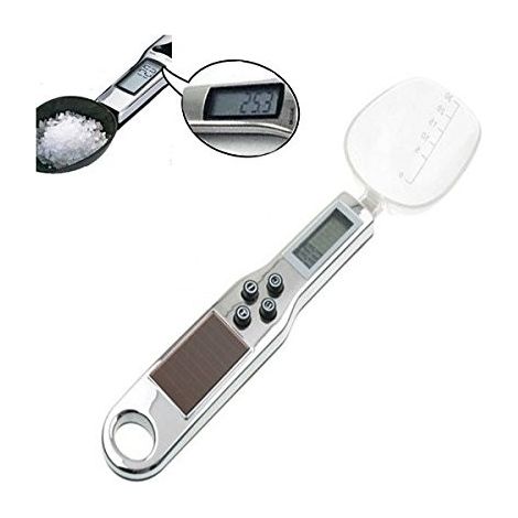 Báscula en forma de cuchara con display LCD sensibilidad de 0,1 g hasta 300,0g