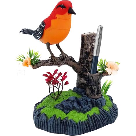 Oiseau Électronique Simulation - Porte - Stylo Chanteur Décoration Maison - (1/5)