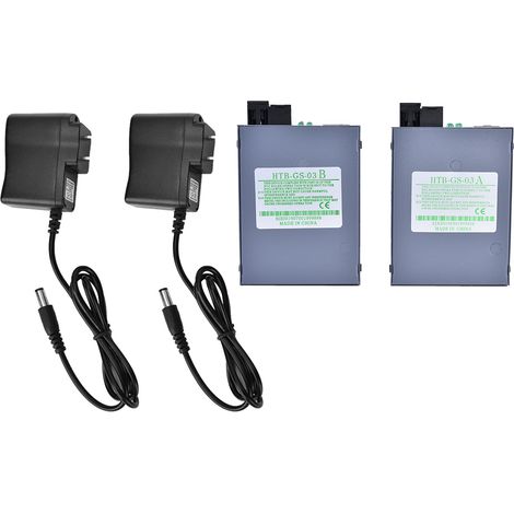 2 Pcs Ethernet Converter Single Mode Single Core RJ45 Gigabit US Plug 110240V (1/5)