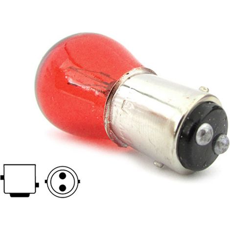 10 lampade alogene S25 P21/5W 12V BAY15D rosse doppio filamento luci posteriori (1/3)