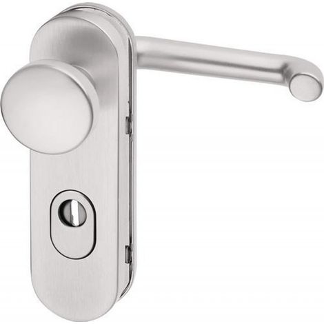 EDI Feuerschutz-Garnitur Edelstahl F00 Wechselgarniturfür Türstärke 39-48 mm ZA/PZ DIN links / rechts (1/2)