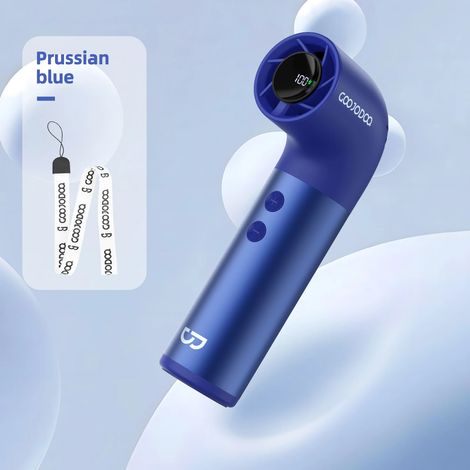 (Bleu) Mini ventilateur tubulaire ultraléger 150 g à grande vitesse (12 m/s) - Ventilateur turbine unique et élégant (1/5)