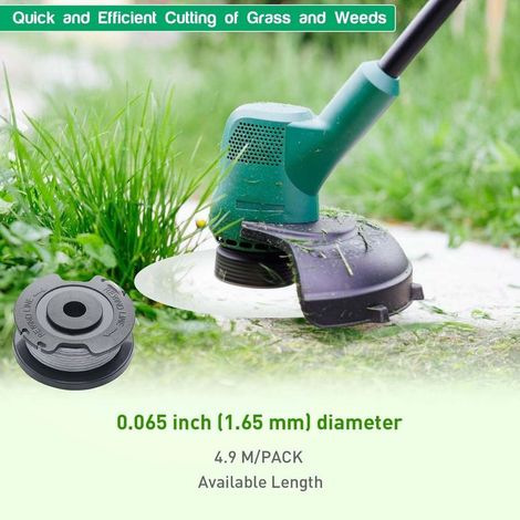 11er-Packung Schneidfadenspulen für Bosch EasyGrassCut Rasentrimmer, 4,9 m Faden mit 1,6 mm Durchmesser F016800569 (10 Spulen Rasentrimmerfaden, 1 Abdeckung) (1/5)