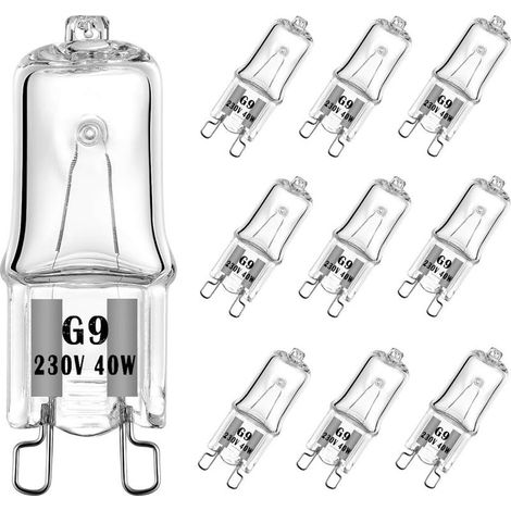 G9 T4 40W JCD Bi-Pin 480LM 230V dimmbare Halogenlampe, 2700K warmweiß, für Kronleuchter, Schrankleuchten, Gartenleuchten, Wandleuchten (10er-Packung) (1/5)