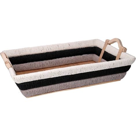 Cesta vimini multicolor rettangolare cm53x38h12,5 (1/4)