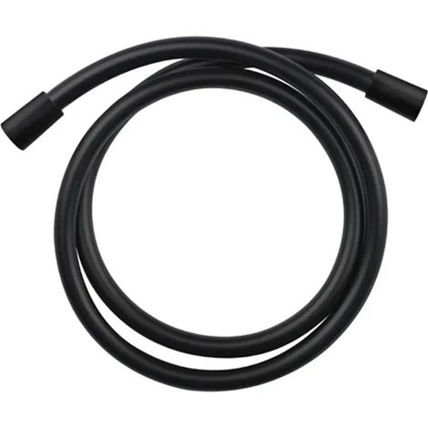 Flessibile doccia nero opaco 150 cm antitorsione in PVC (1/4)