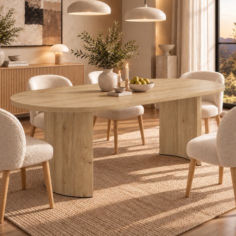 Table à manger / table de cuisine, salle à manger, repas en famille, design industriel, 90 cm, repas conviviaux, mobilier salle à manger (1/5)