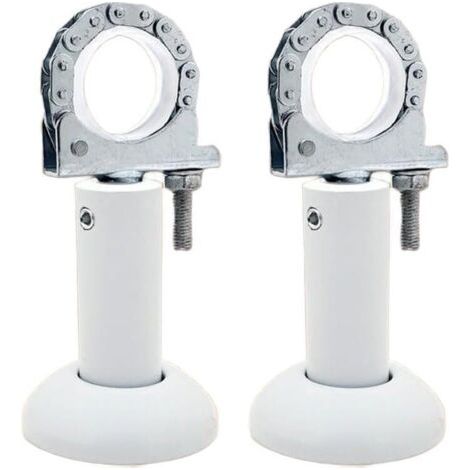 Set aus 2 verstellbaren Stahl-Bodenhalterungen für Aluminium-Druckgussheizkörper, die flexible Montage und sicheren Halt bieten. (1/5)