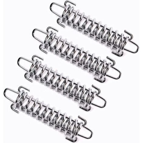 4 Pièces Ressort Voile d'ombrage, Tendeur Voile d'ombrage Ressort, Ressort de Tension pour Voile D'ombrage, Ressort de Tension pour Tente de Camping, Boucle de Corde de Ressort de Tente en Acier (Arge (1/5)