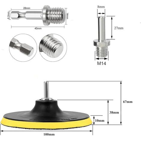 100 mm Sanding Plate with M14 Thread Sanding Plates (1/2)
