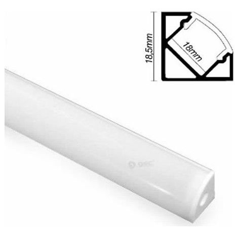 Aluminiumprofil 1 Meter lichtdurchlässiger Winkel für LED-Streifen GSC 1501544