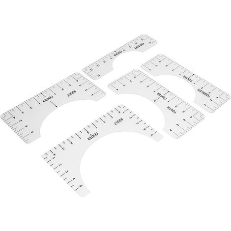 T-Shirt-Lineal, wiederverwendbares PVC-Shirt-Führungslineal, Rundhals-Ausrichtungslineal für Haushalt und Büro (1/5)