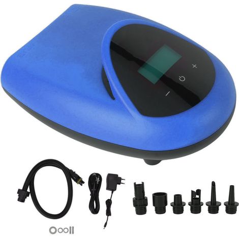 Pompe à air électrique portable 12 V CC pour extérieur, haute pression, idéale pour tentes et planches à pagaie (bleue). (1/5)