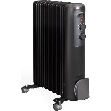 Radiador de aceite negro de 2000 W - DOM502 - Livoo -
