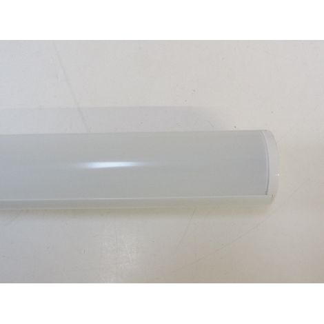 Plafonnier suspendu Linéaire LED 24W argent longueur 1200mm Ø 40mm 4000K 3000lm 230V diffuseur opale 120° IP20