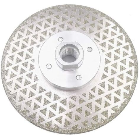 QORVA-Lame de coupe et de meulage diamantée électrolytique double face 115 mm x M14 pour pierre, marbre, carrelage, granit