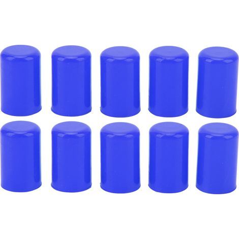 Bouchon d'obturation en Silicone, 10 pièces, tuyau d'aspiration universel, extrémité de Tube, bouchon de bonde, diamètre intérieur 14mm, bleu (1/5)