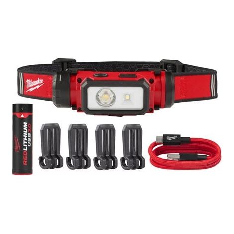 Milwaukee - Lampada frontale a LED, 600 lm, 5 funzioni 4933479963