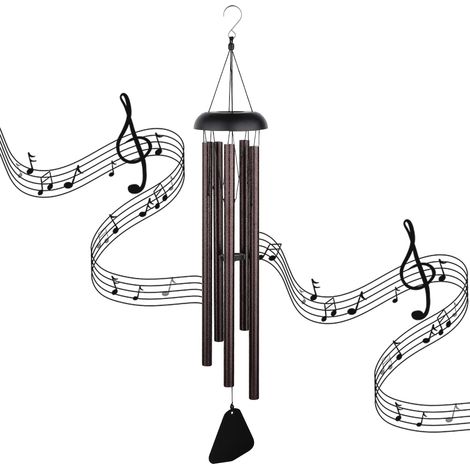 Carillons éoliens en métal de 36 pouces avec 5 Tubes en alliage d'aluminium, musique country pour mémorial extérieur (1/5)