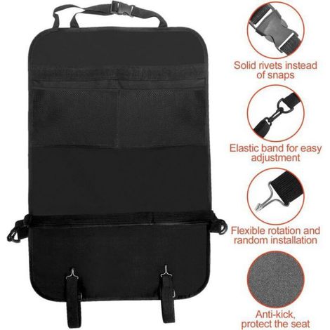 Organisateur Voiture - Protection Dossier Siège Avant Imperméable - Pour Enfants - Lot de 2 (1/5)