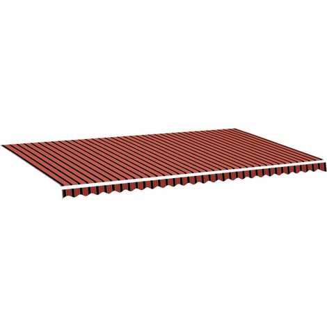 Tissu de remplacement pour auvent Orange et marron 6x3,5 m CFW550932 (1/5)